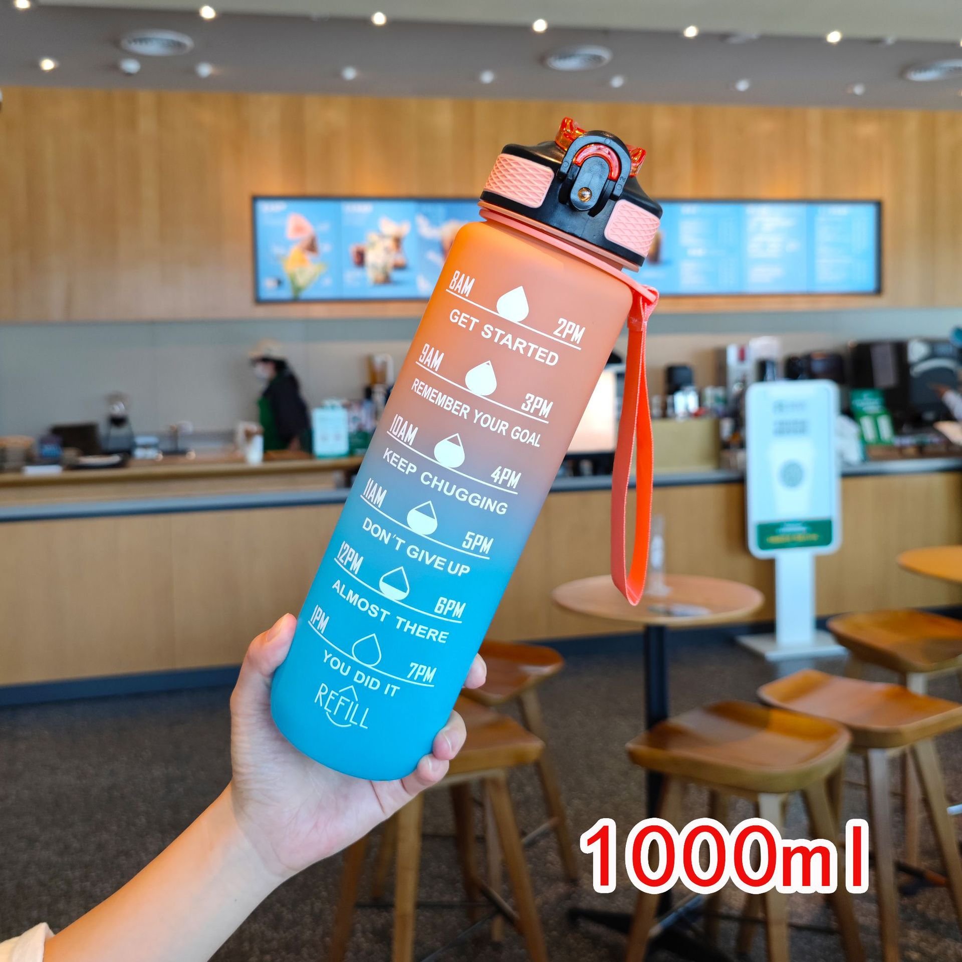 1000ml plastic water bottles bpa free motivation water bottle 32 oz pouring mitivator custom logo