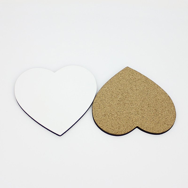 High Quality 10CM Sublimation blank MDF Wooden Cork coaster DIY printing Square shape mug coasters