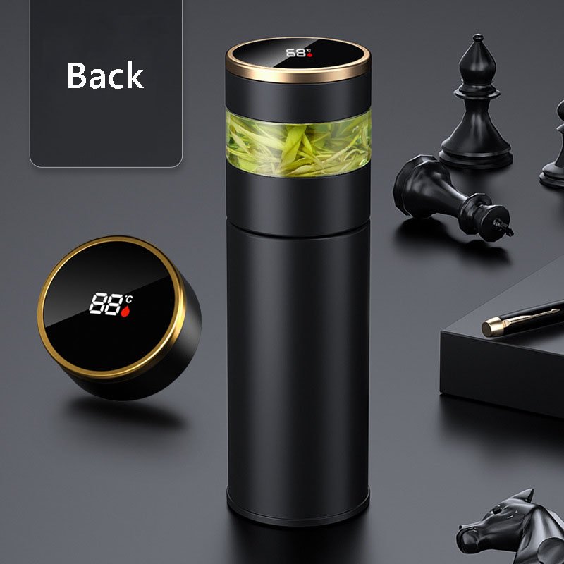 450ml double wall vacuum insulated smart thermos 316 stainless steel business tea water bottle with infuser