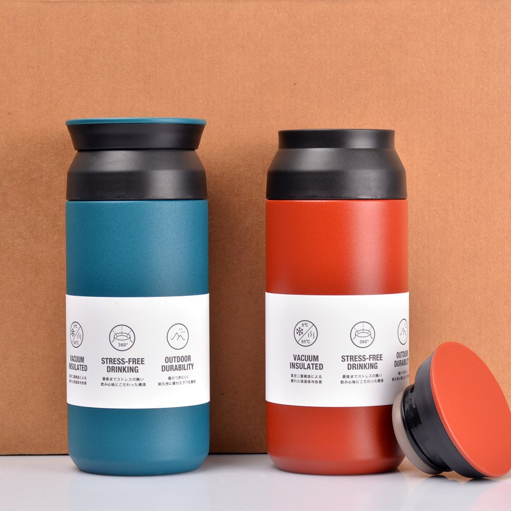 Double Wall Vacuum Flask Tea Water Bottle Thermos with Tea Strainer Insulated Stainless Steel Hot Sale 350ML/500ML Camping