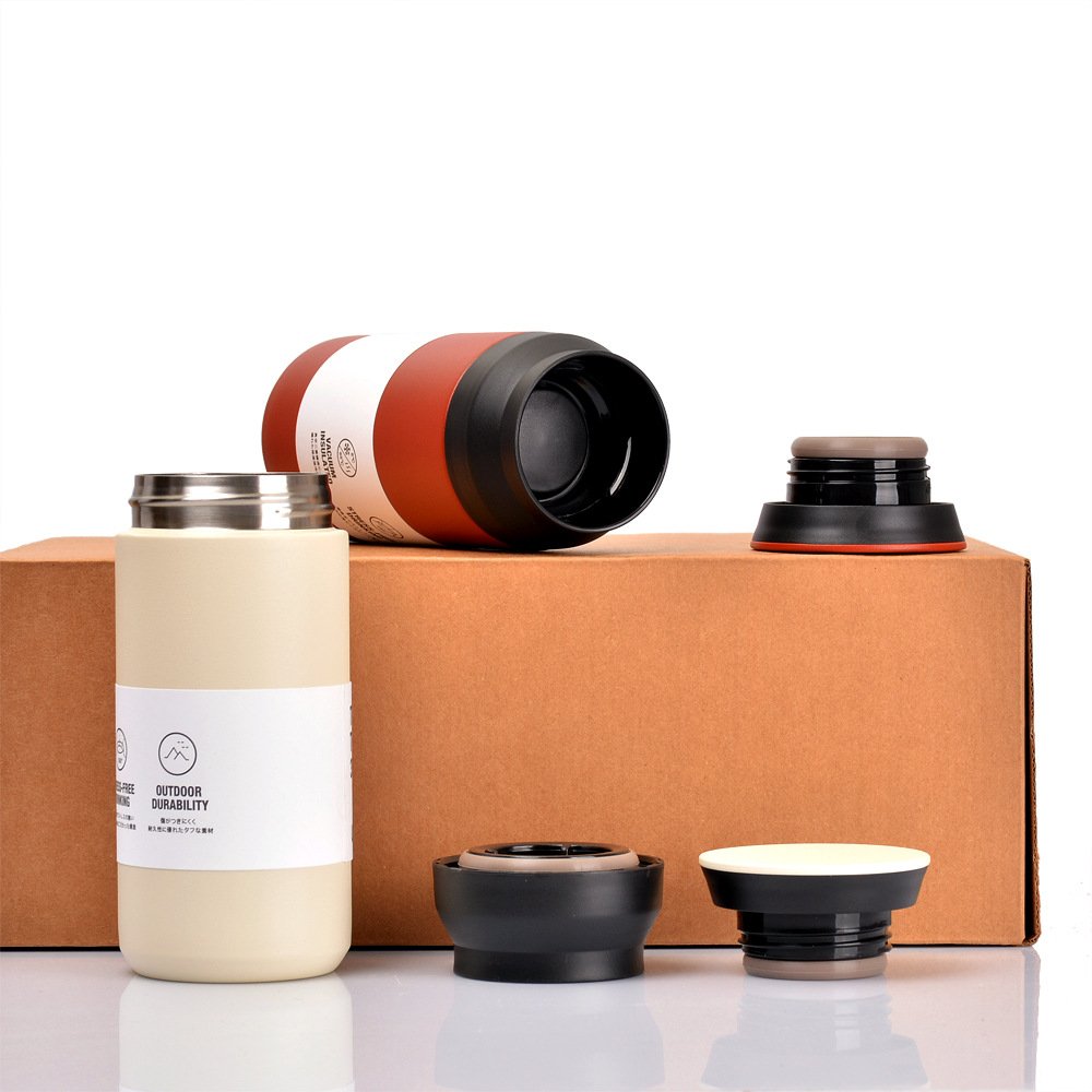 Double Wall Vacuum Flask Tea Water Bottle Thermos with Tea Strainer Insulated Stainless Steel Hot Sale 350ML/500ML Camping