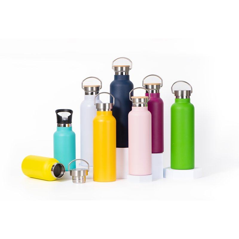 2024 Hot Sale Custom 350/500/600/750/1000ml Double Wall Stainless Steel Flasks Vacuum Thermos Water Bottle With Lid And Straw