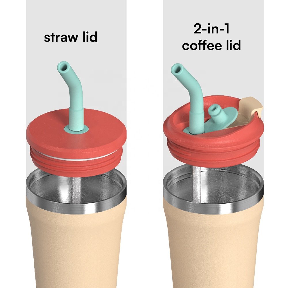 12/16OZ cheap double wall tumbler with 2 in 1 lid tumbler with straw insulated coffee cup mug travel coffee mug bulk coffee mugs