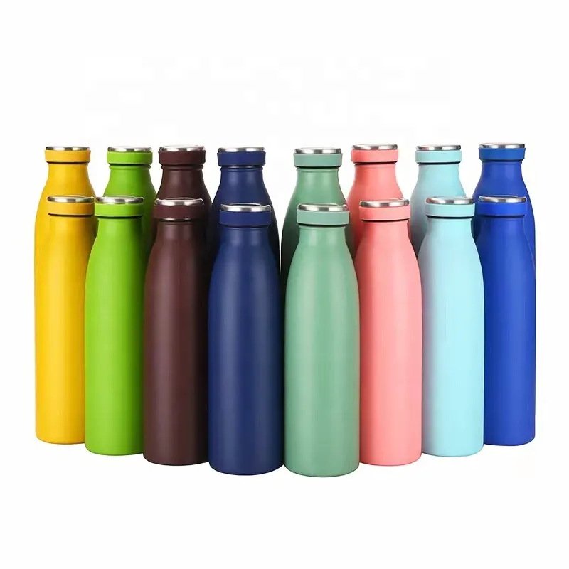 Custom logo double wall stainless steel metal thermal water bottles Vacuum Flasks & Thermoses thermos termos 500ml 750ml