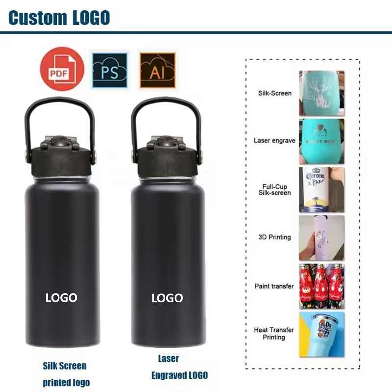 Water Bottle School Water Bottle Stainless Steel Leak Proof Water Bottle Amazn Hot Sale 32oz 40oz