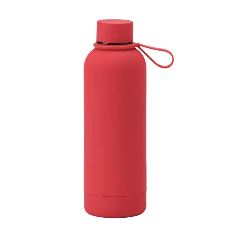 Hot Sale 350ml 500ml 750ml 1000ml Double Wall Small Mouth Stainless Steel Water Bottle with Soft Touch with Silicone Handle
