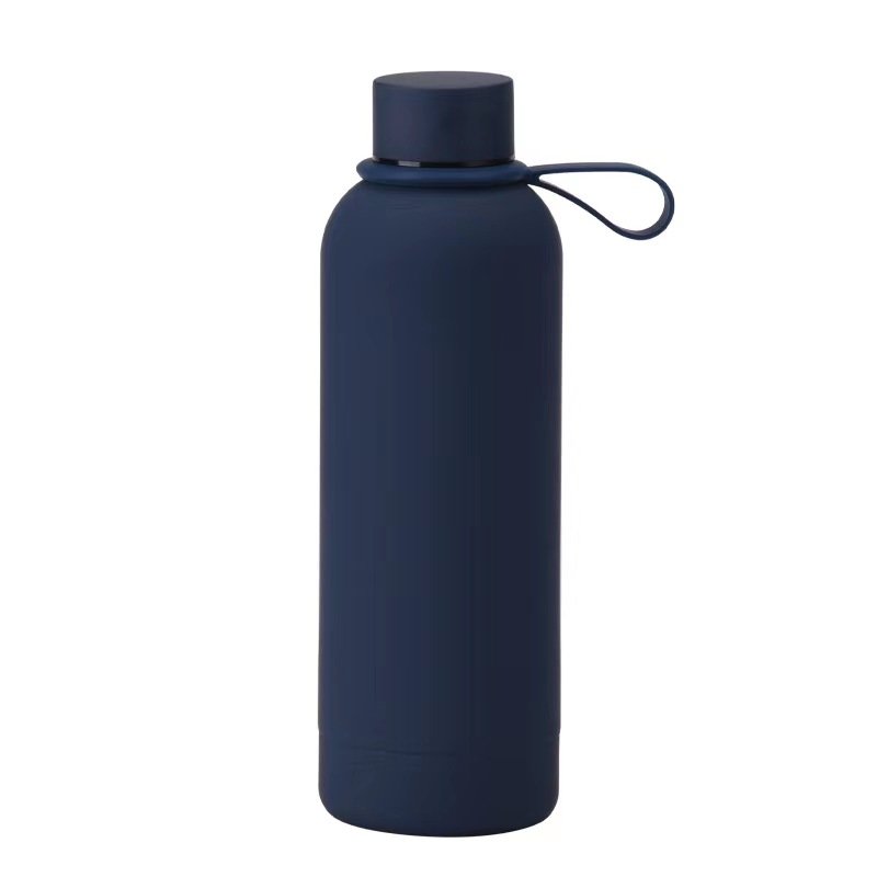 Hot Sale 350ml 500ml 750ml 1000ml Double Wall Small Mouth Stainless Steel Water Bottle with Soft Touch with Silicone Handle
