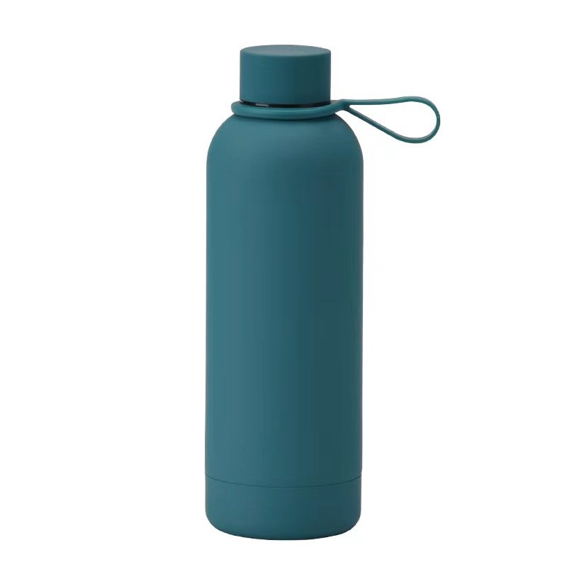 Hot Sale 350ml 500ml 750ml 1000ml Double Wall Small Mouth Stainless Steel Water Bottle with Soft Touch with Silicone Handle