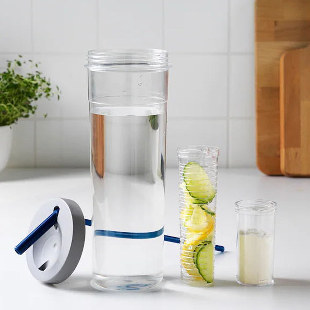 Small Business Filter cup 700ml fruit tea with straw outdoor plastic water bottle with lids Water Bottle Summer