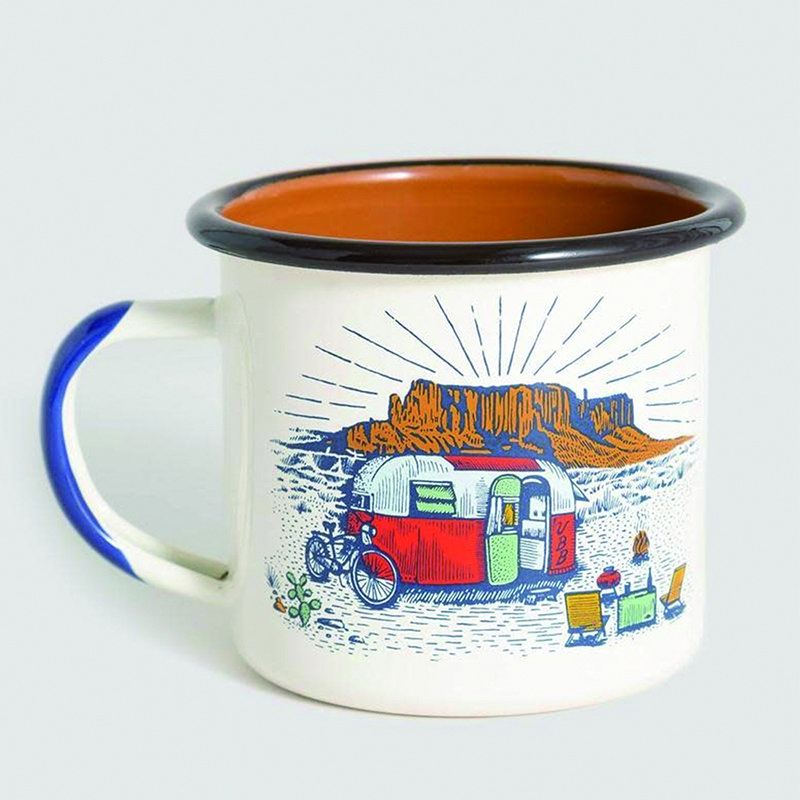 5oz 8oz 12oz 16oz multi capacity red color black rim home office regular milk coffee tea metal mug enamel cup