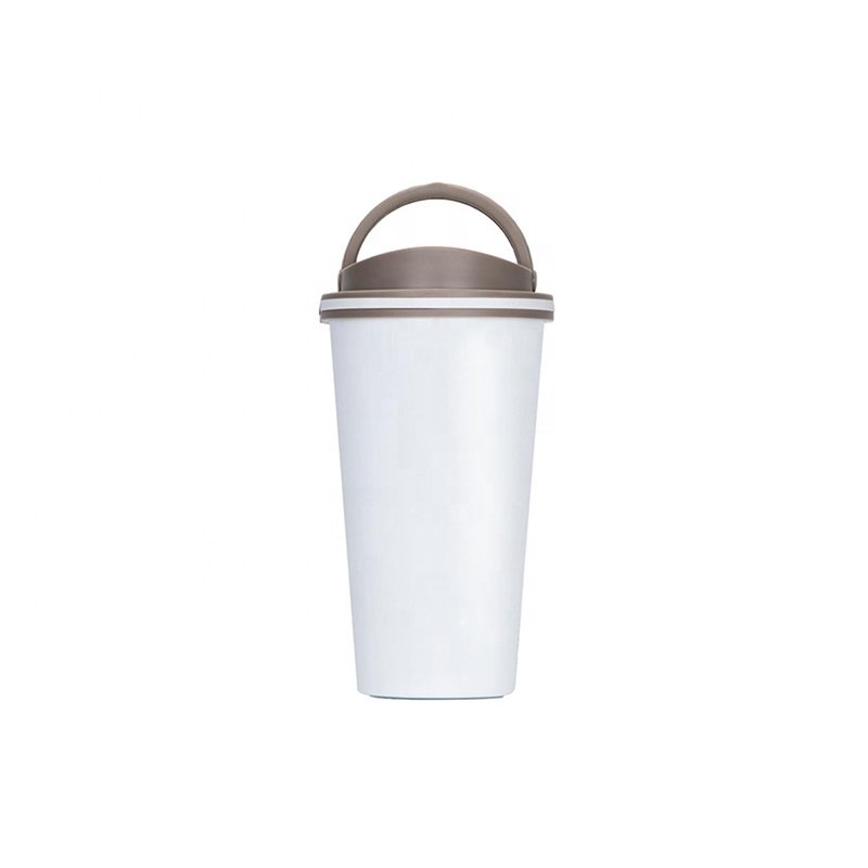BPA free new custom logo matte color double wall stainless steel insulated coffee mug with handle lid