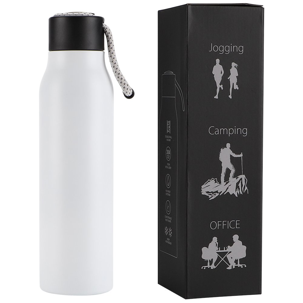20oz Double Wall Stainless Steel Vacuum Insulated Sports Water Bottle Custom Water Flasks With Rope