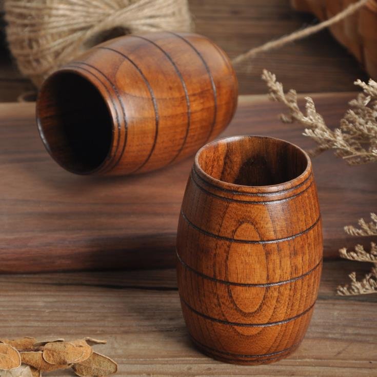 Factory Direct Sales Natural Wood Color Bar Wood Cup Wood Beer Mug