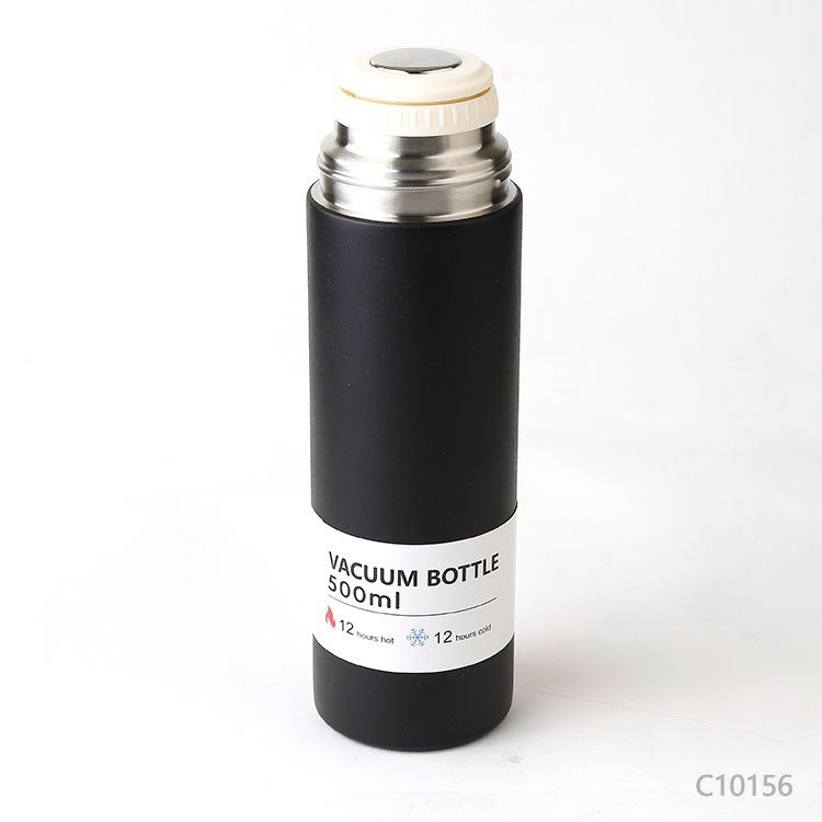 Wholesale 500ml double wall stainless steel Water Bottle with three cups Gift set insulated Flask
