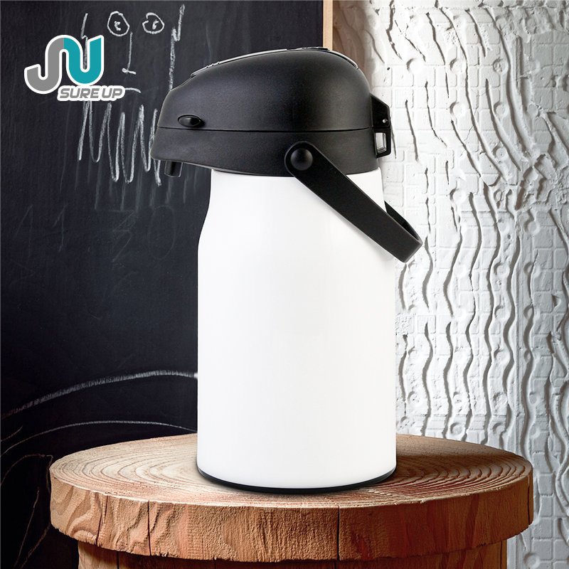 1.5 liter Small thermos tea vacuum flask coffee airpot thermal carafe dispenser with pump level action OEM/ODM accepted