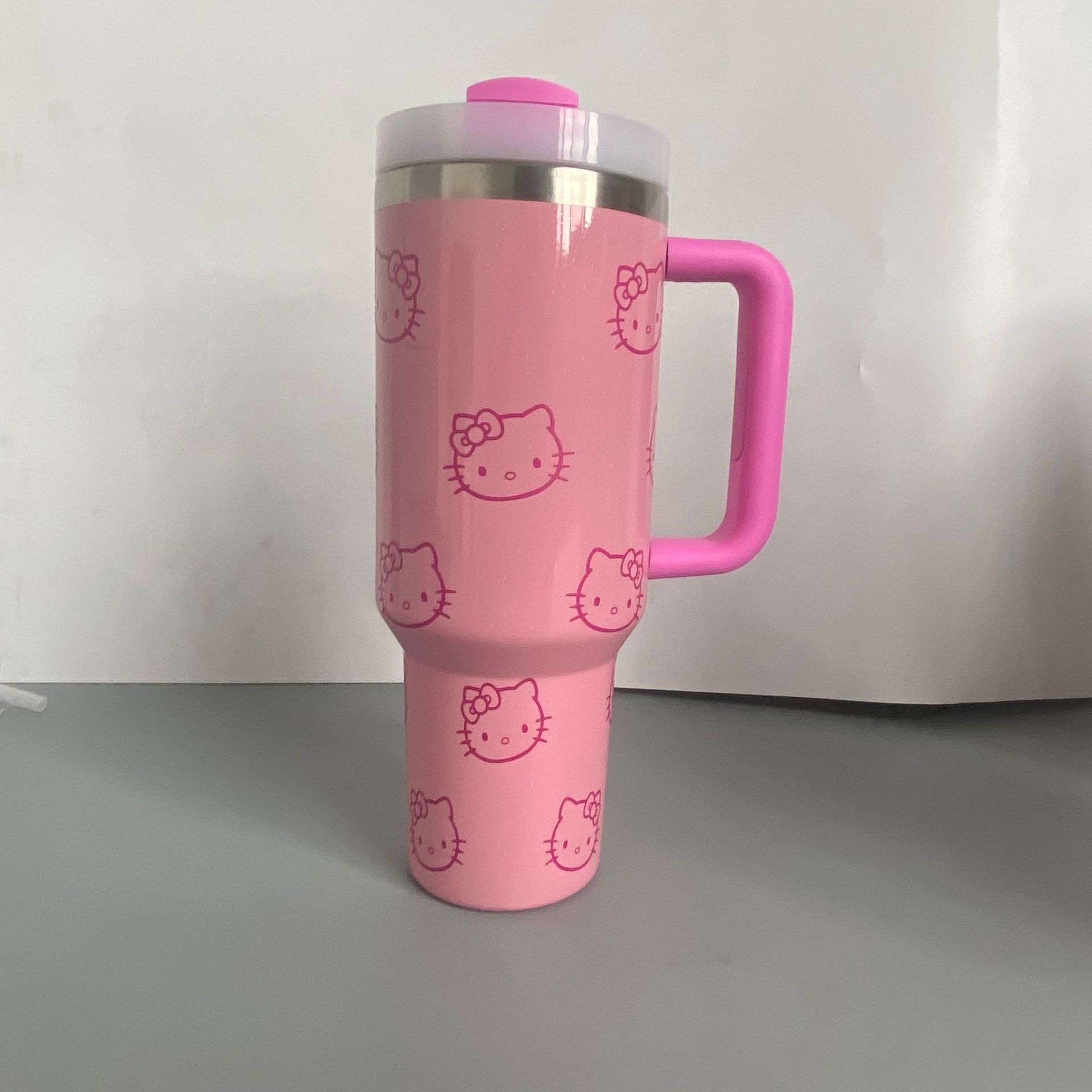 Ruunjoy 40oz Stan Tumbler Water Cups With Handle Large Capacity Stainless Steel Mugs Vacuum Insulated Kitty Sanrioed Water Cup