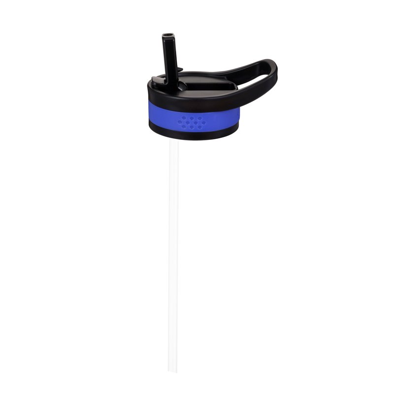 Everich 22oz Insulated Double Wall 304 SUS Straw Lid with Silicone Belt Water Bottle for Outdoor
