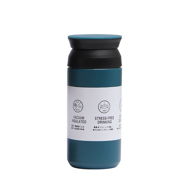 Hot Sale Japanese style thermos Sports coffee mug 350ml double wall stainless steel vacuum Water Bottle