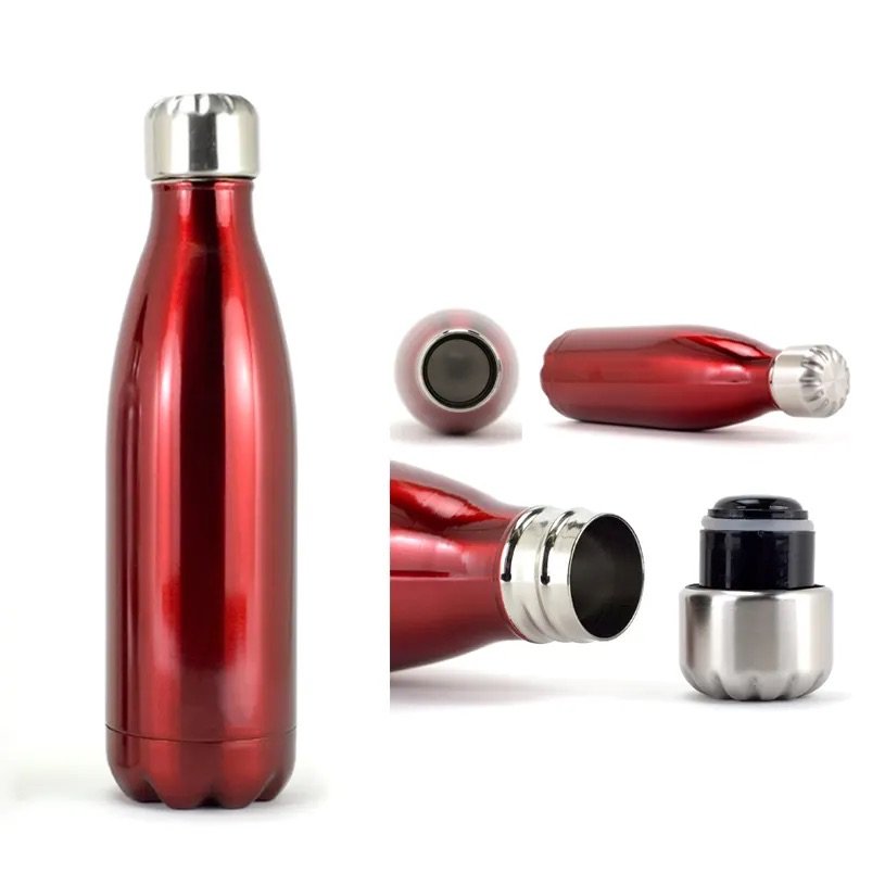 Oem Color 17oz 12oz Vacuum Stainless Steel thermos insulated cola shaped reusable water bottle