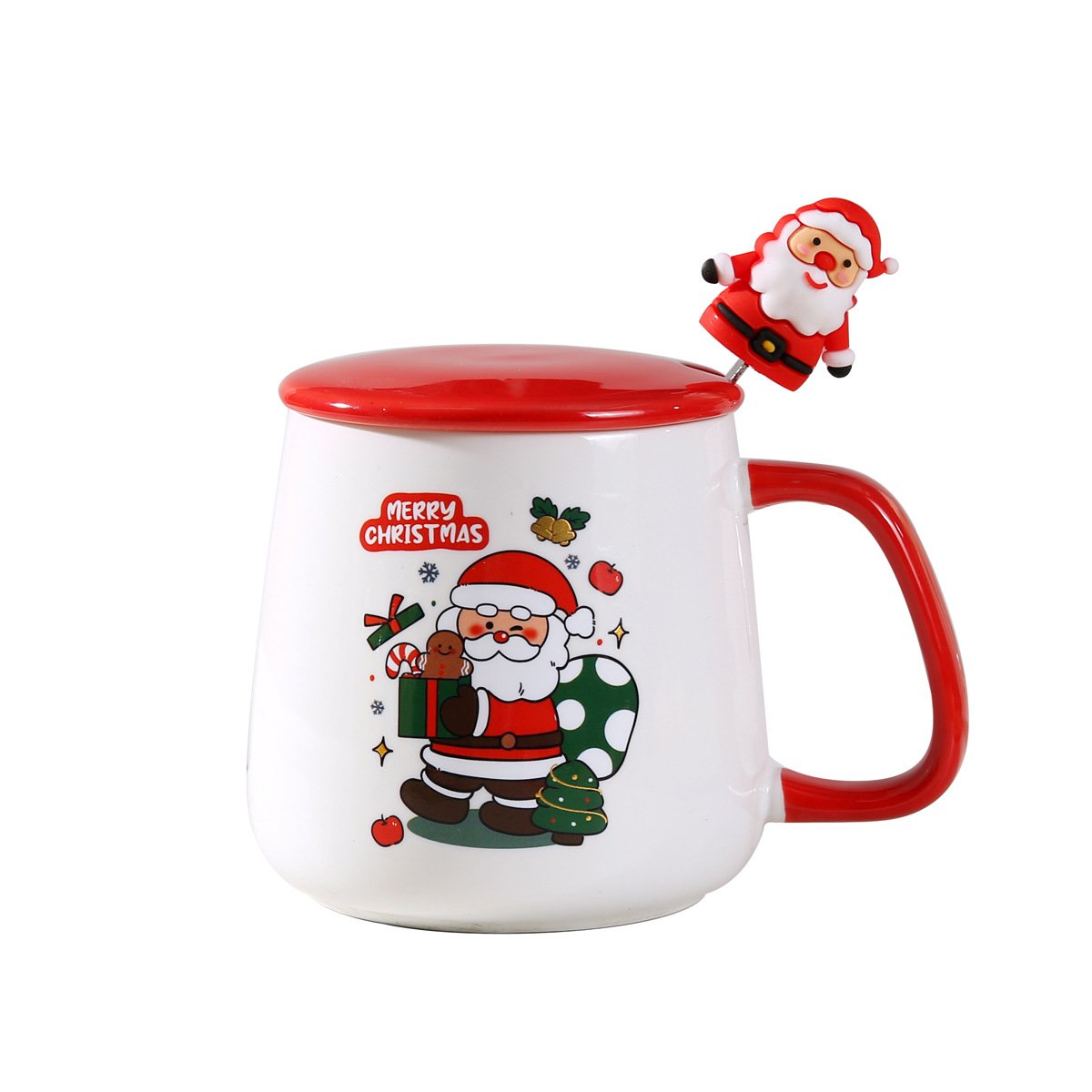 Christmas Mug Santa Claus Ceramic Cup Household Water Cup Coffee Cup Cartoon Christmas Gift Present