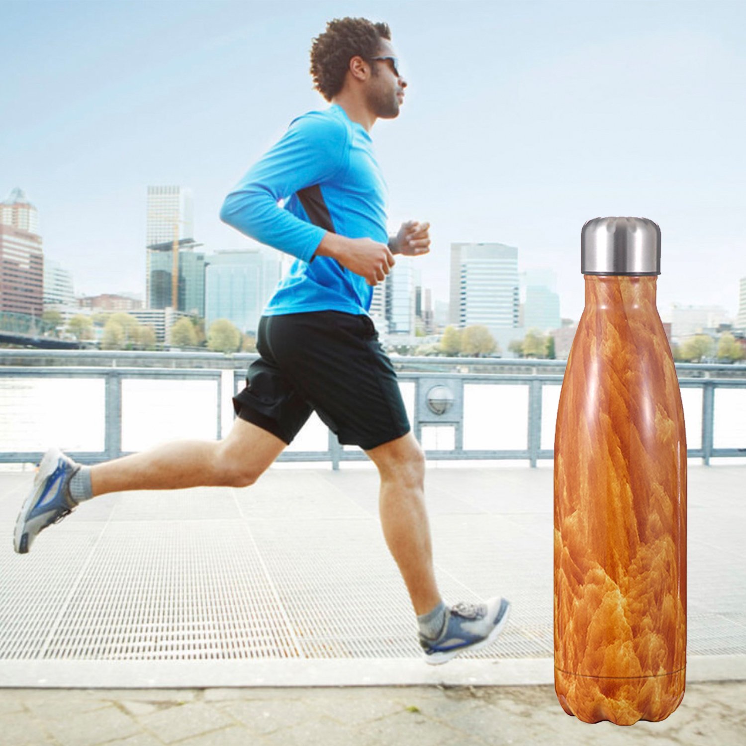 500ML 750ml 17oz Vacuum Insulated Flask Stainless Steel Water Bottle keep Warm Cold