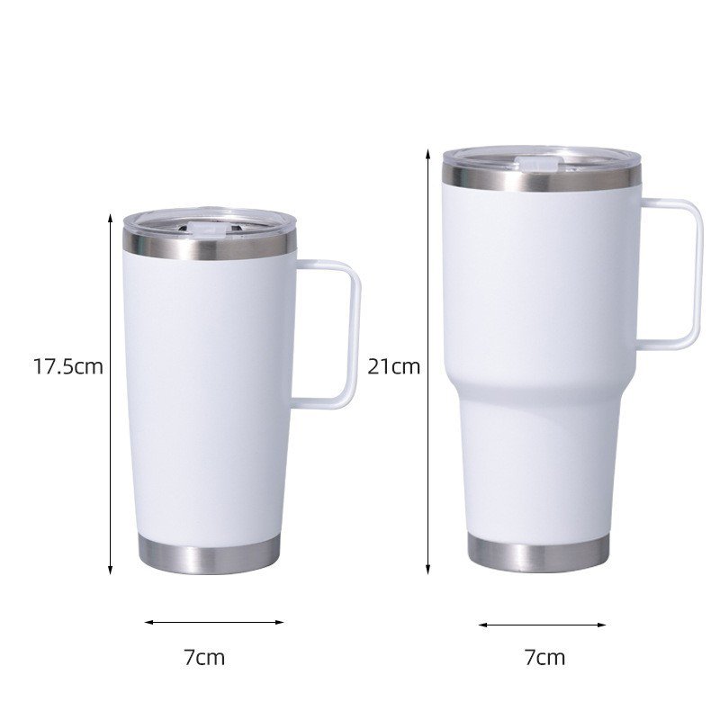 304 stainless steel insulated cup custom logo 30oz metal coffee travel mugs with handle large capacity portable vacuum mugs