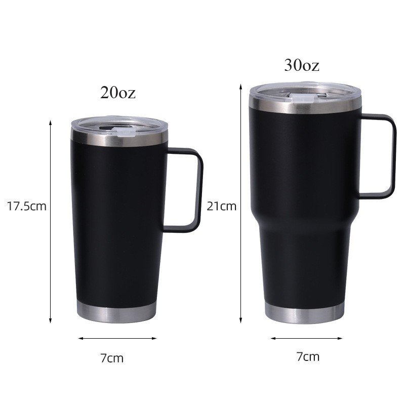 304 stainless steel insulated cup custom logo 30oz metal coffee travel mugs with handle large capacity portable vacuum mugs