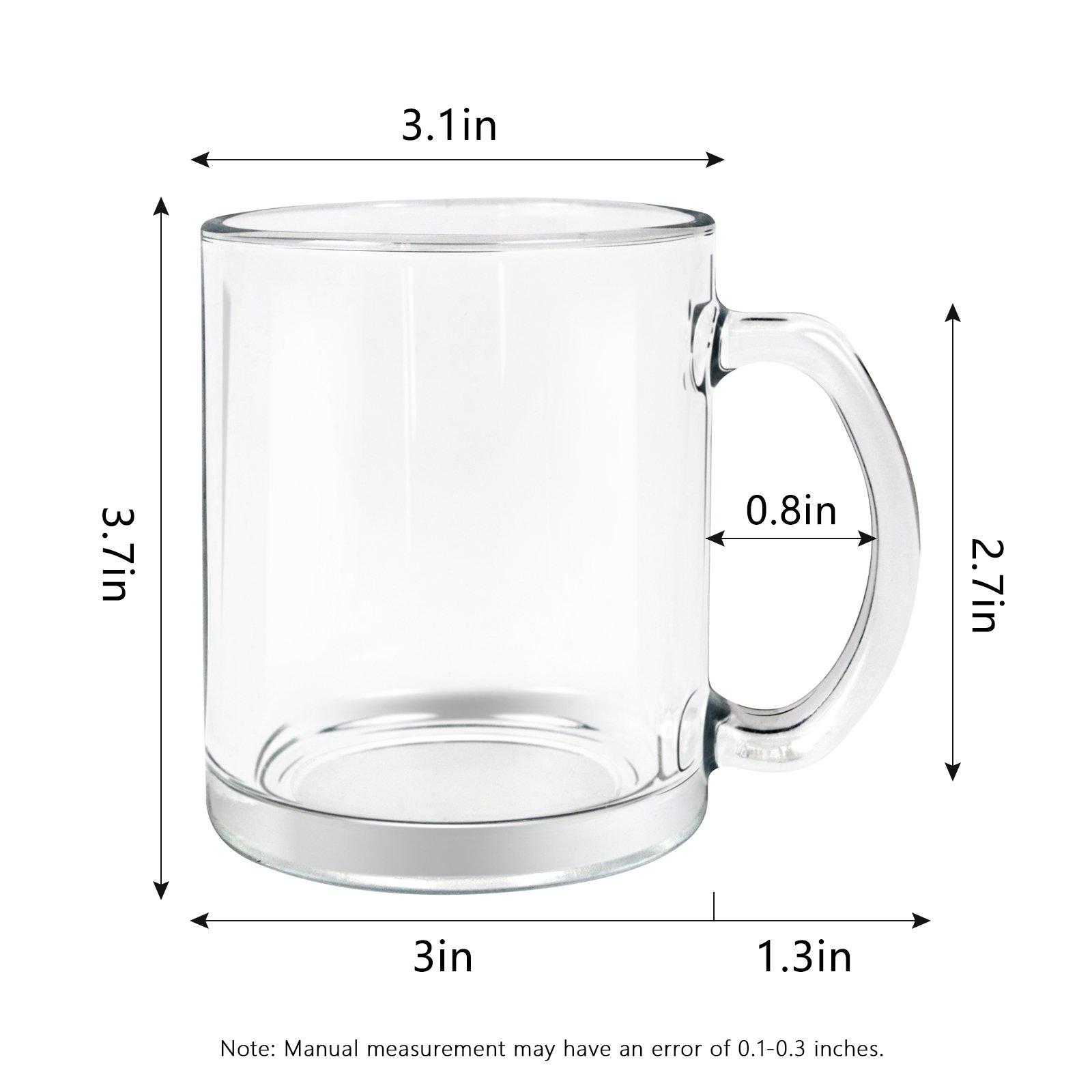 11oz Sublimation coating items glass beer mug and heat press printing glass mug