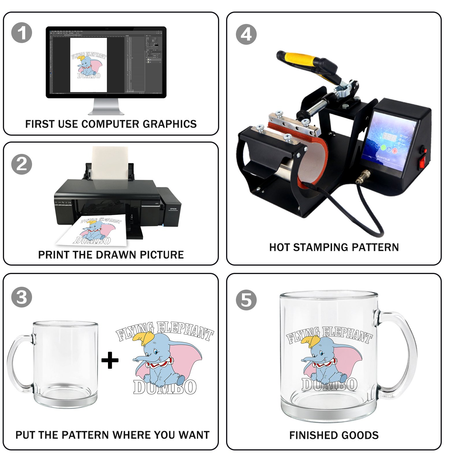 11oz Sublimation coating items glass beer mug and heat press printing glass mug