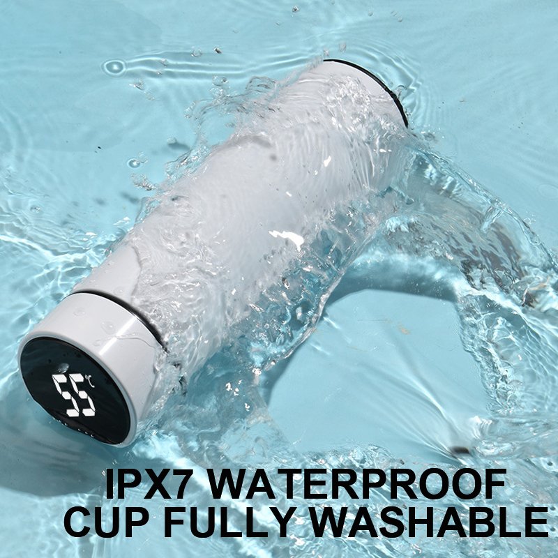 Custom Logo 500ml Double Wall LED Vacuum Flasks 304 Stainless Steel Smart Water Bottle With Temperature Display