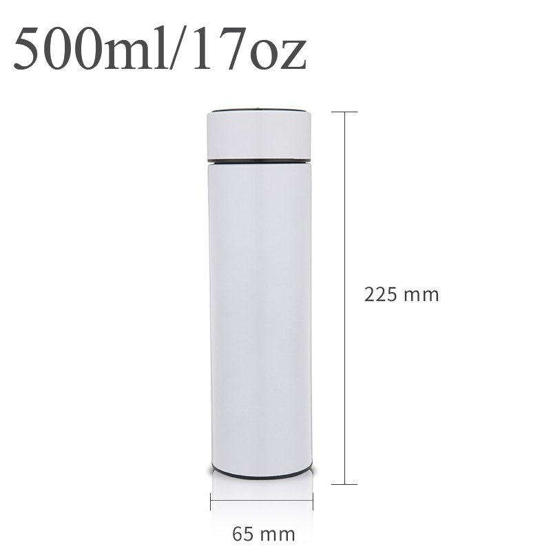 Custom Logo 500ml Double Wall LED Vacuum Flasks 304 Stainless Steel Smart Water Bottle With Temperature Display