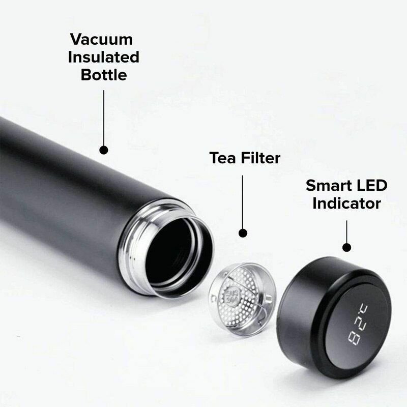 500ml High Quality Insulated Led Digital Display Smart Thermo Termos Vacuum Flasks Mug Water Bottle