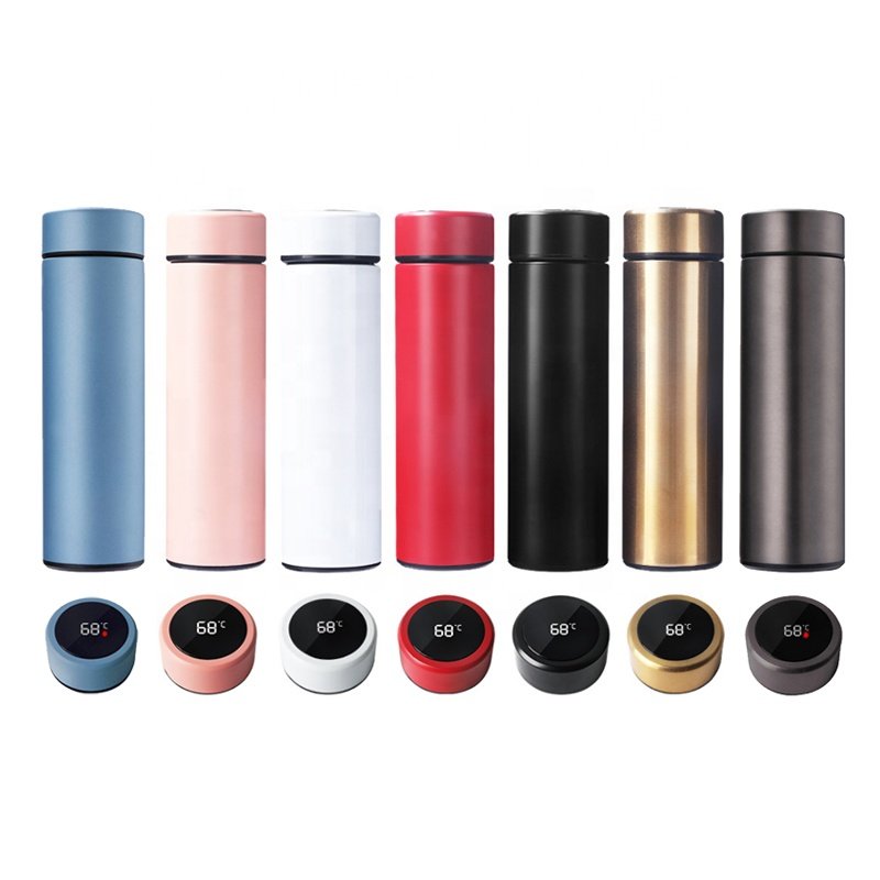 500ml High Quality Insulated Led Digital Display Smart Thermo Termos Vacuum Flasks Mug Water Bottle