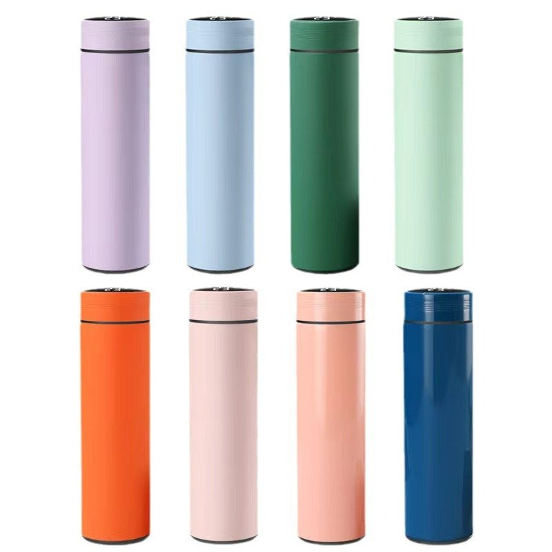 Smart water bottle stainless steel 2021 smart fashion water bottle glowing luxury rose gold designed smart water bottle