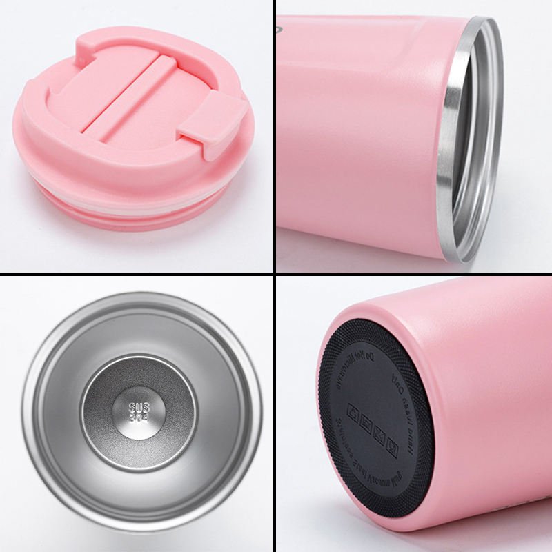 2024 Hot Custom Logo Double Wall Tumbler Reusable Vacuum Insulated Coffee Mugs Reusable Stainless Steel Coffee Mug Cup with Lid
