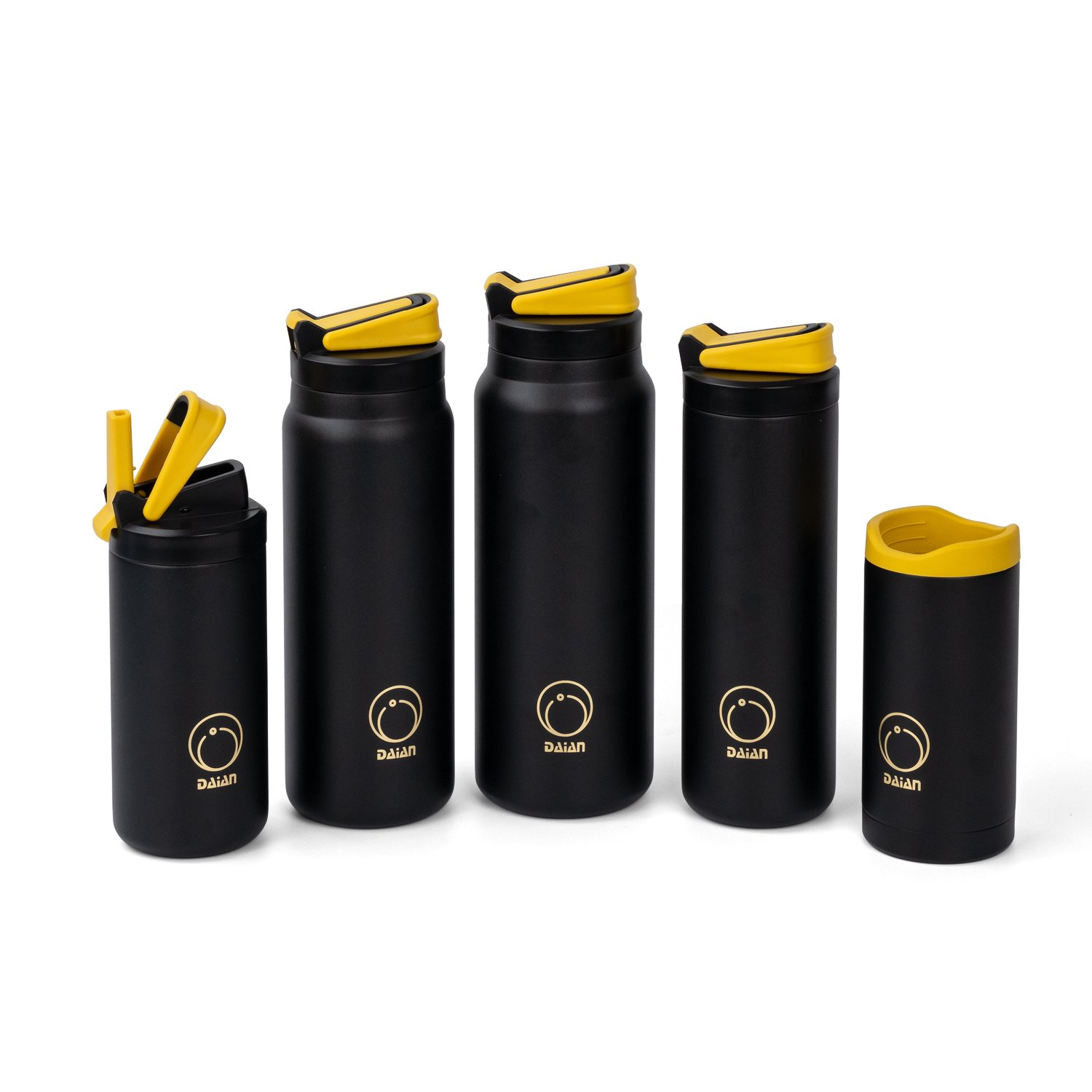 Double Wall Vacuum Insulated Stainless Steel Sports Water 12/18/24/32oz Flask Bottle With Leak Proof Straw Lid