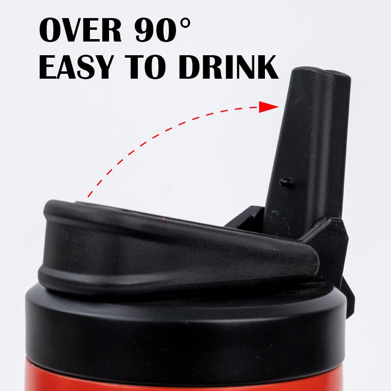 Double Wall Vacuum Insulated Stainless Steel Sports Water 12/18/24/32oz Flask Bottle With Leak Proof Straw Lid
