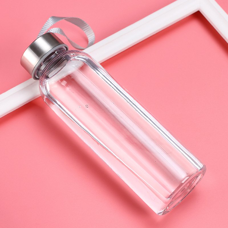 Plastic Casual Camp Water Bottle Water Jug Straight 300/400/500ml Clear Tumbler Student Drinking Bottles