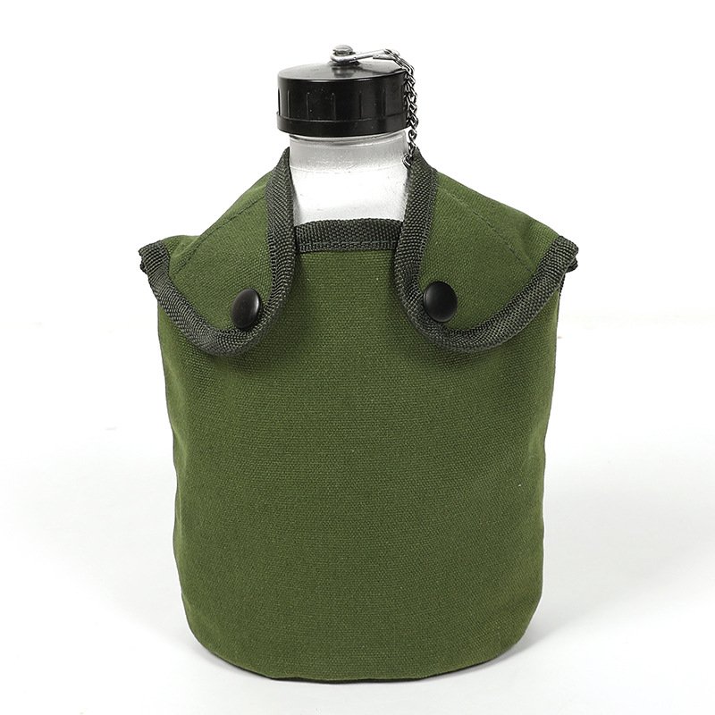OBSHORSE Black Water Bottle Canteen Cup Aluminium 1070 Tactical Canteen