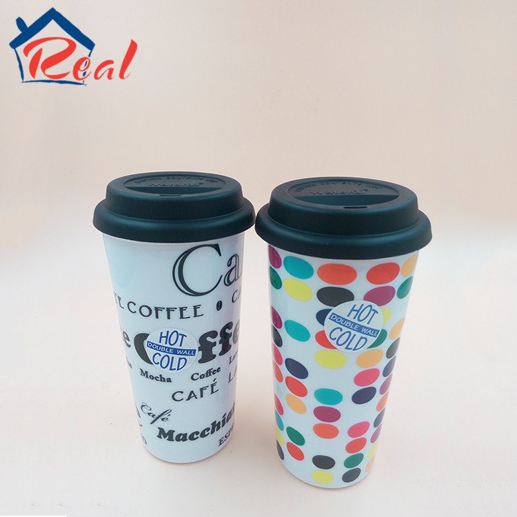 plastic biodegradable promotional natural Bamboo Fiber Mug Tumbler Travel Mug eco friendly Coffee Cup with silicone lid