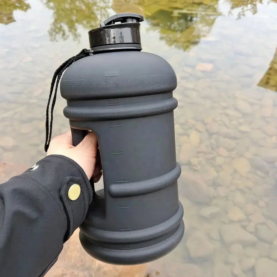 Customize 74 oz Jug Half Gallon Water Bottle 2.2 Liter Water Jug Gym Workouts Matte Sports Bottle Water BPA FREE