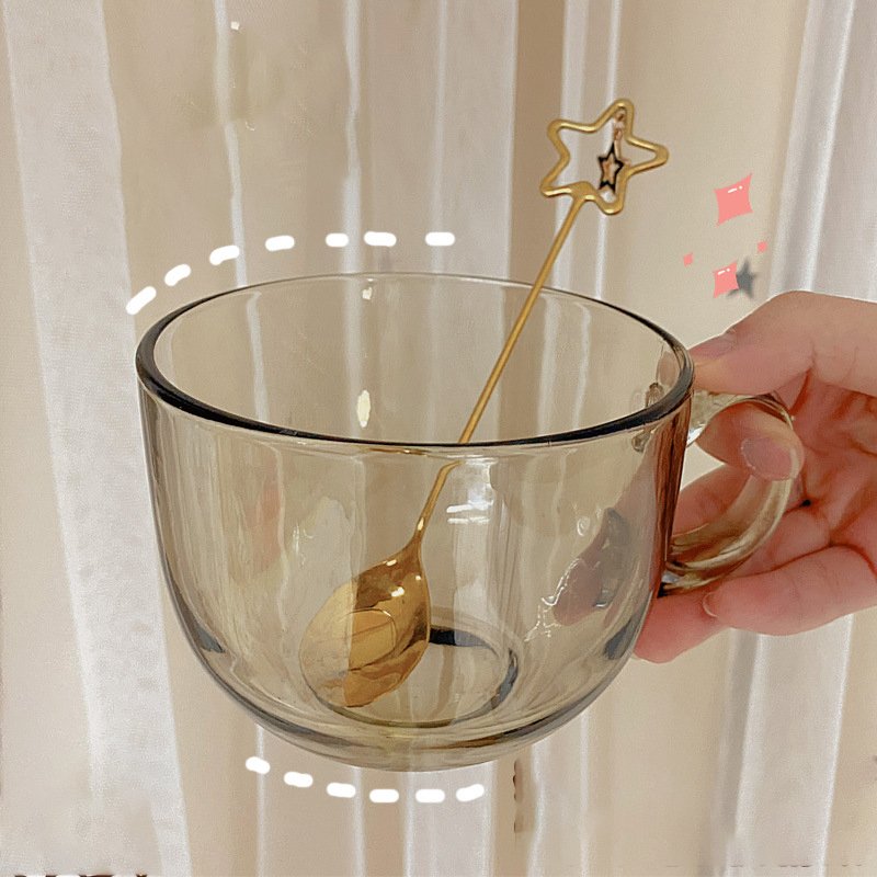 2023 high quality round shape breakfast cup oat cup coffee glass mug cup