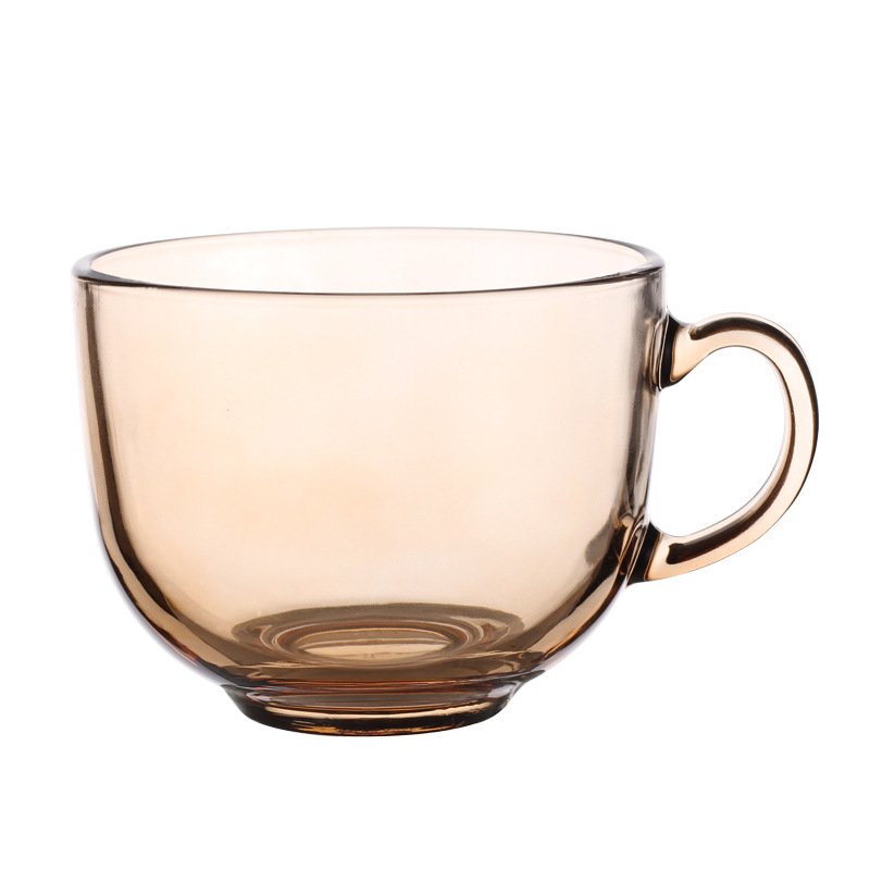 2023 high quality round shape breakfast cup oat cup coffee glass mug cup