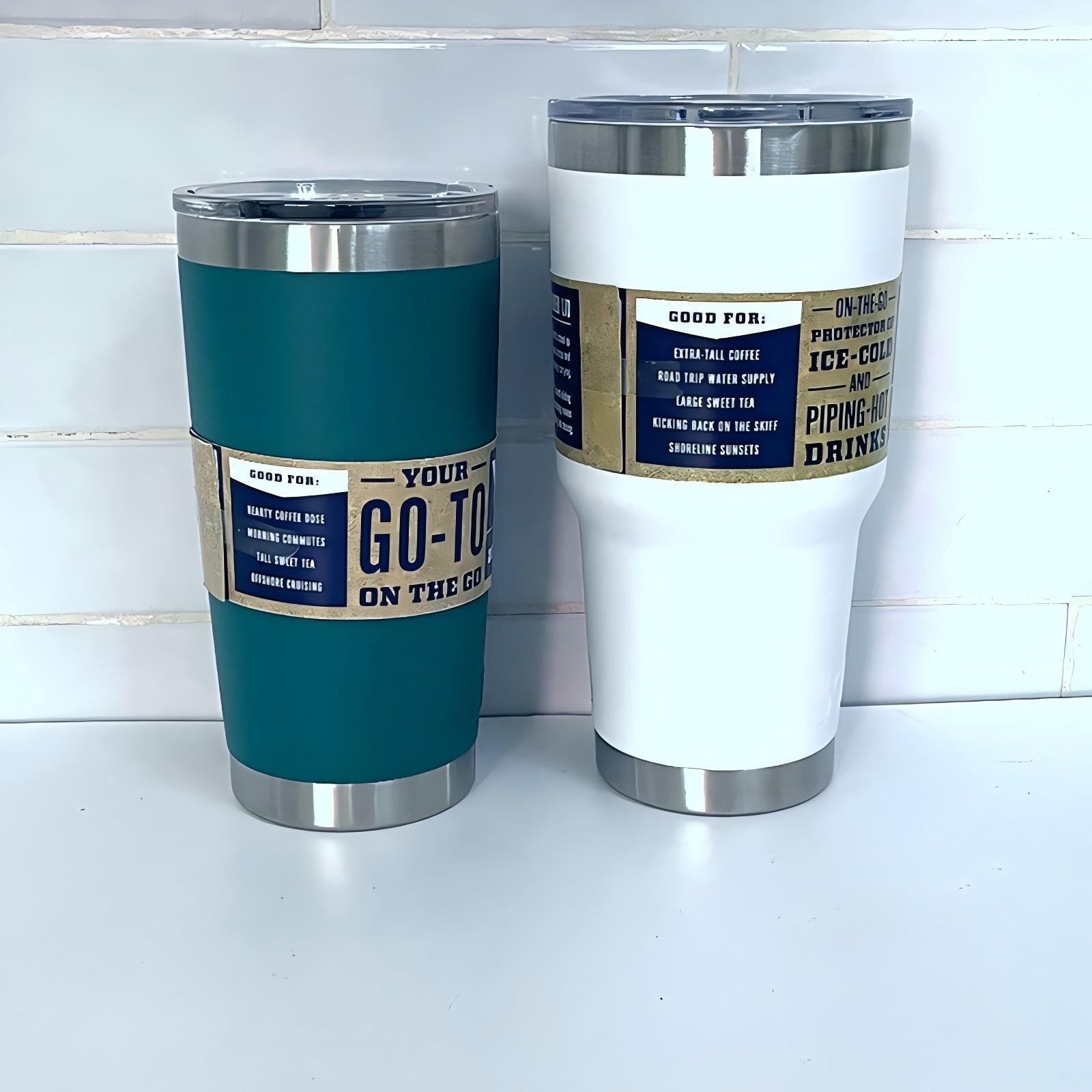 High Quality 1:1 YT Vasos 14oz Double Wall Vacuum Stainless Steel Insulated Coffee Thermo Travel Mug Tumbler Cup with Handle