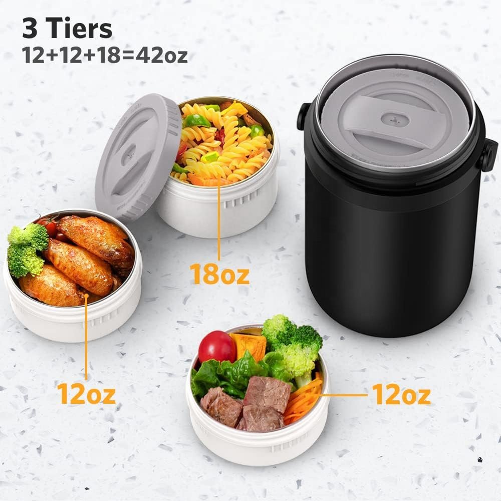 Custom Logo Meal Prep Containers Portable Stainless Steel Food Thermos Bottle Lunch Box