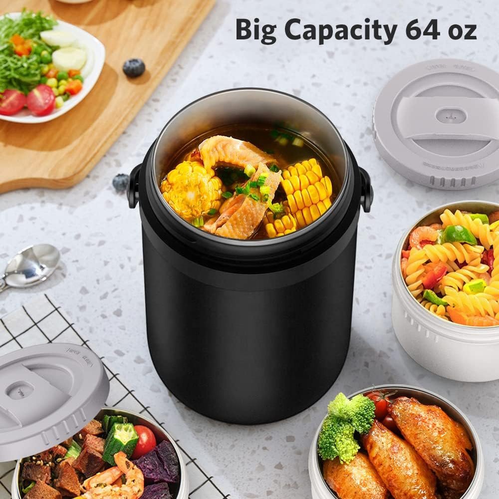Custom Logo Meal Prep Containers Portable Stainless Steel Food Thermos Bottle Lunch Box