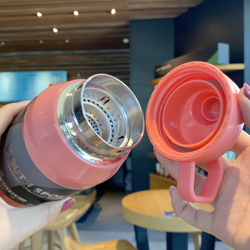 650ml 1000ml Sports Stainless Steel Custom Logo Water Bottle Vacuum Flask Bottle With Handle