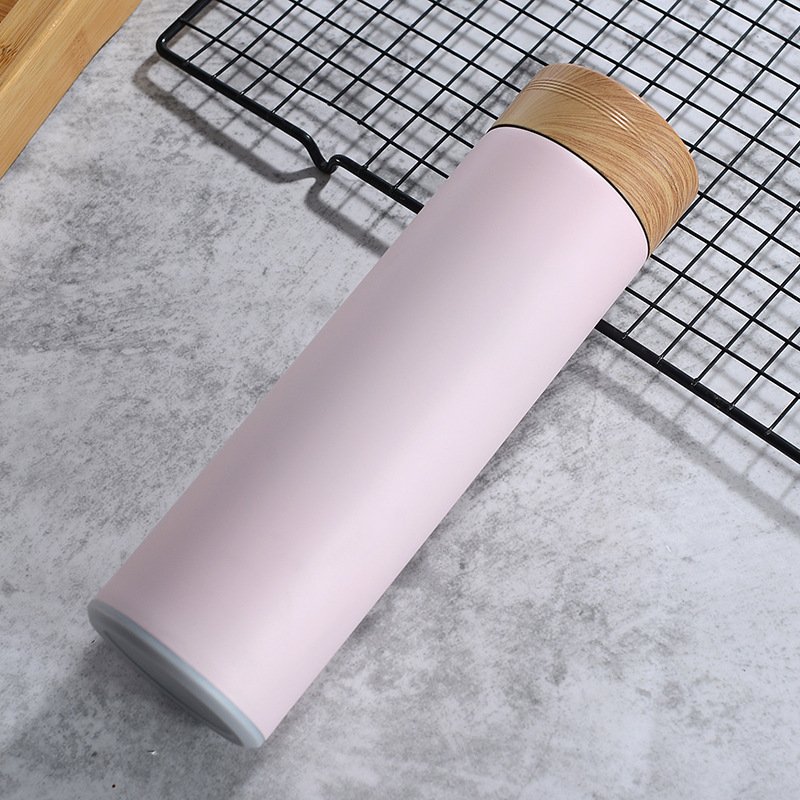 Hot Sale 17oz Stainless Steel Water Bottle Tea Infuser Bottle Double Wall Insulated Vacuum Flask With Bamboo Lid
