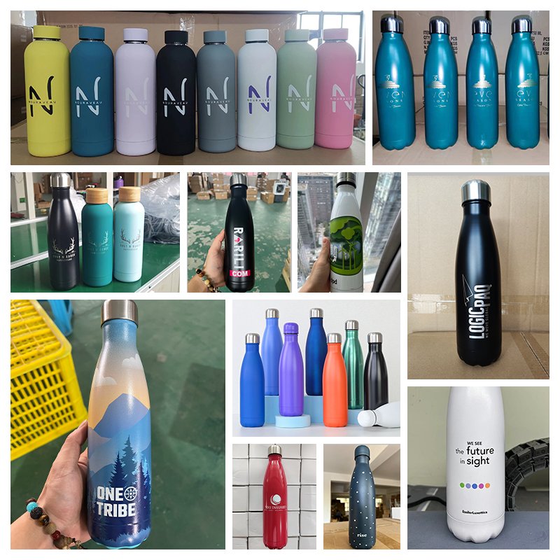 Custom logo 500ml eco friendly termos vacuum insulated drinking water bottle for picnic camping travel