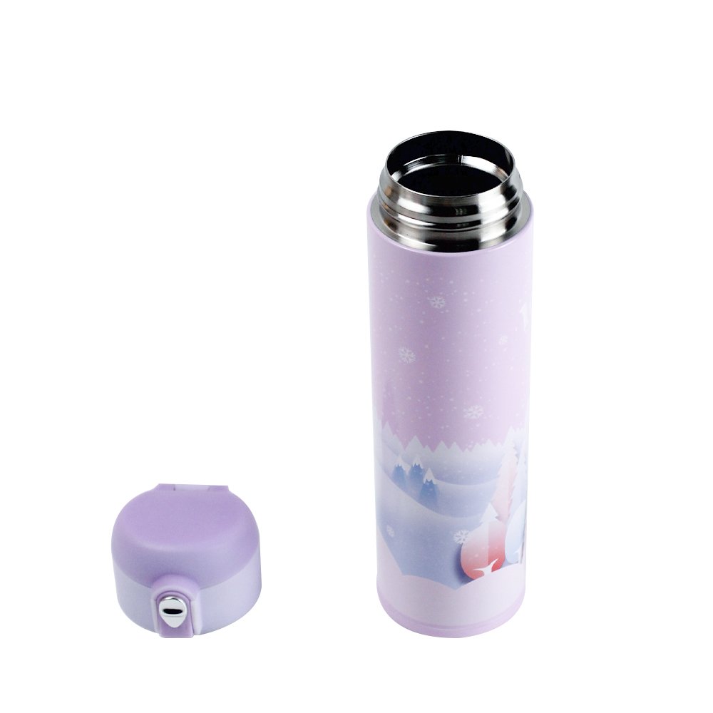 thermo bottle water stainless steel one touch bounce Insulated cup double Walled travel coffee mug personalised chilly bottle